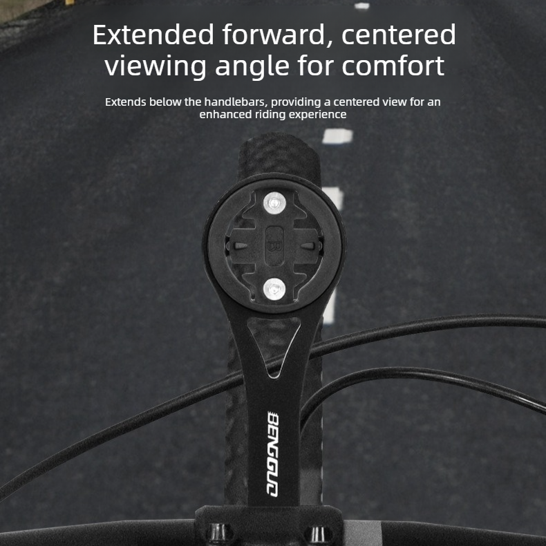 Lightweight Bike Computer Mount, One-Piece Extension Mount, Aluminum Alloy Cycling Mount - Silver