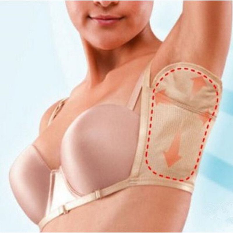 Reusable Underarm Sweat Pads, Invisible Anti-Sweat Armpit Liners, Breathable Sweat-Proof Pads—Dark Skin Tone
