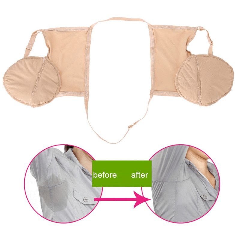 Reusable Underarm Sweat Pads, Invisible Anti-Sweat Armpit Liners, Breathable Sweat-Proof Pads—Dark Skin Tone