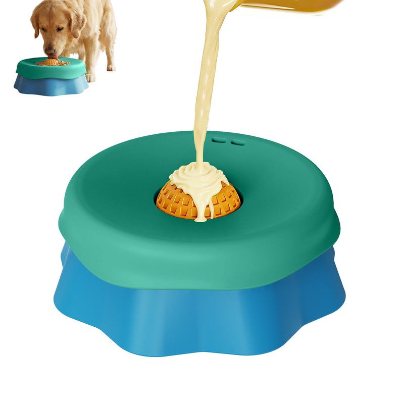 Pet Slow Feeder Bowl-Blue-green