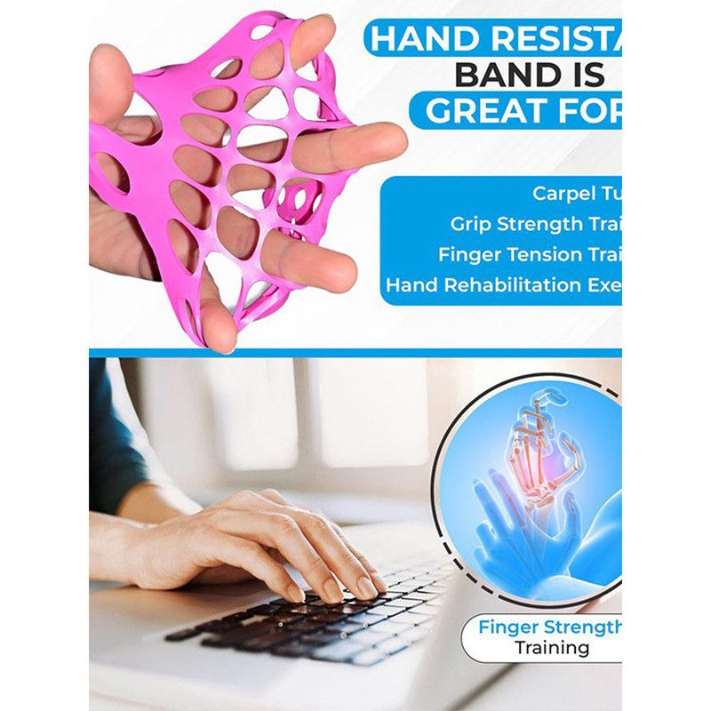Hand Finger Stretcher Trainer Grip Strength Rehabilitation Finger Extension Exerciser,Men's – Blue
