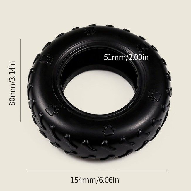 Durable Rubber Tire Dog Toy Indestructible Chew Stick for Medium Large Dogs