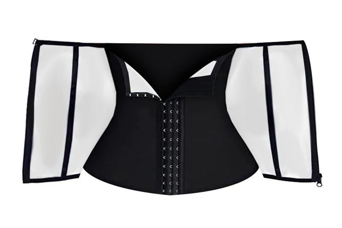 Women's Workout Waist Trainer - 3-Row Hook & Zip Slimming Belt for Yoga & Fitness - Silver & XXL