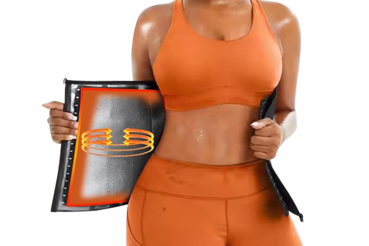 Women's Workout Waist Trainer - 3-Row Hook & Zip Slimming Belt for Yoga & Fitness - Silver & XXL