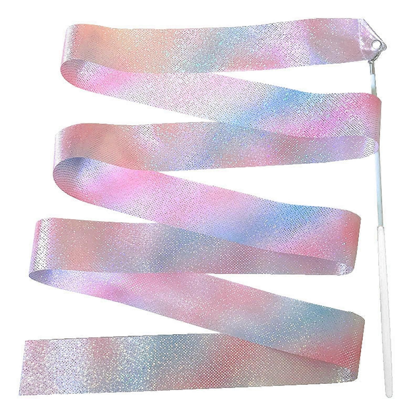 Rhythmic Dance Ribbons Gymnastics Ribbon Streamers Dancing Streamers,Baton Twirling for Artistic Dancing Gymnastics
