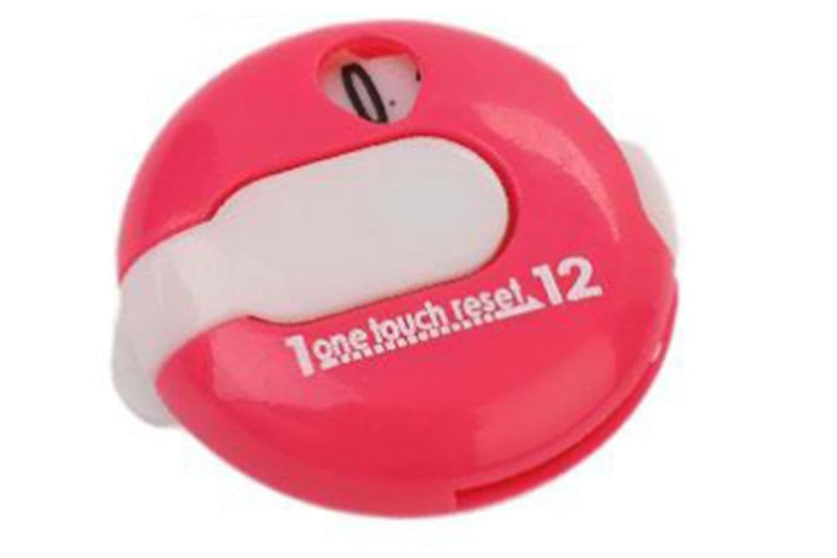 Golf Stroke Counter Clip-On Score Keeper 3x3x1.5cm Pink