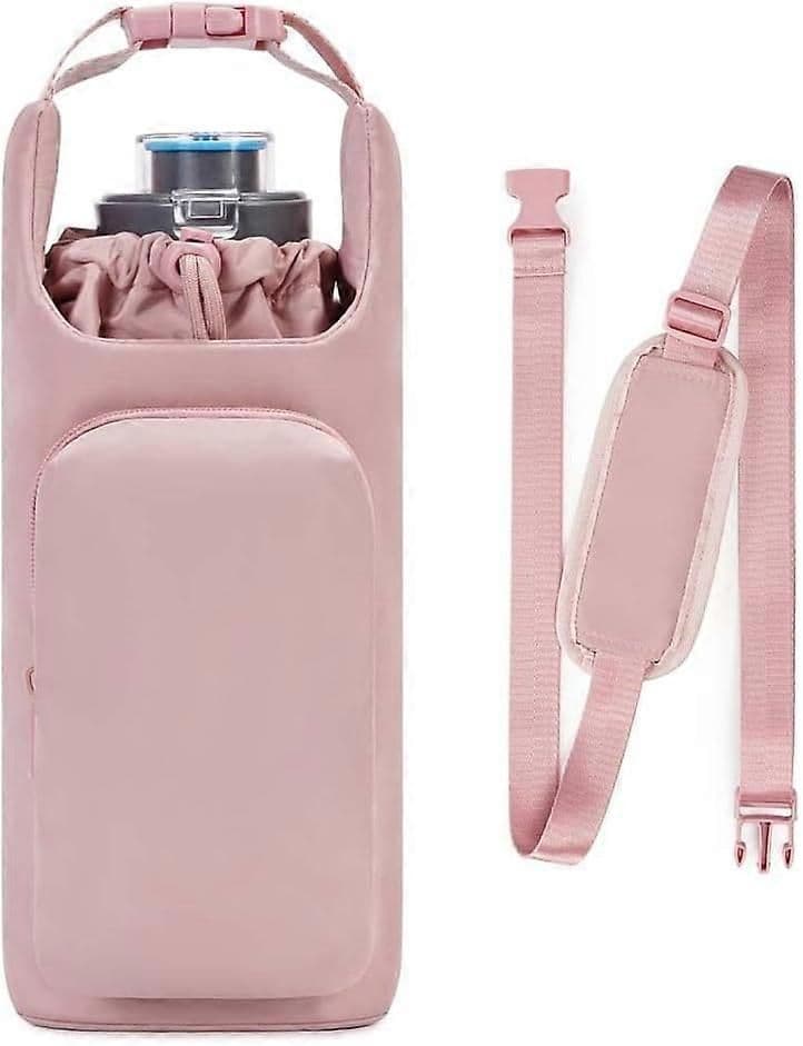 Insulated Sports Water Bottle Carrier Bag Adjustable Shoulder Strap Green