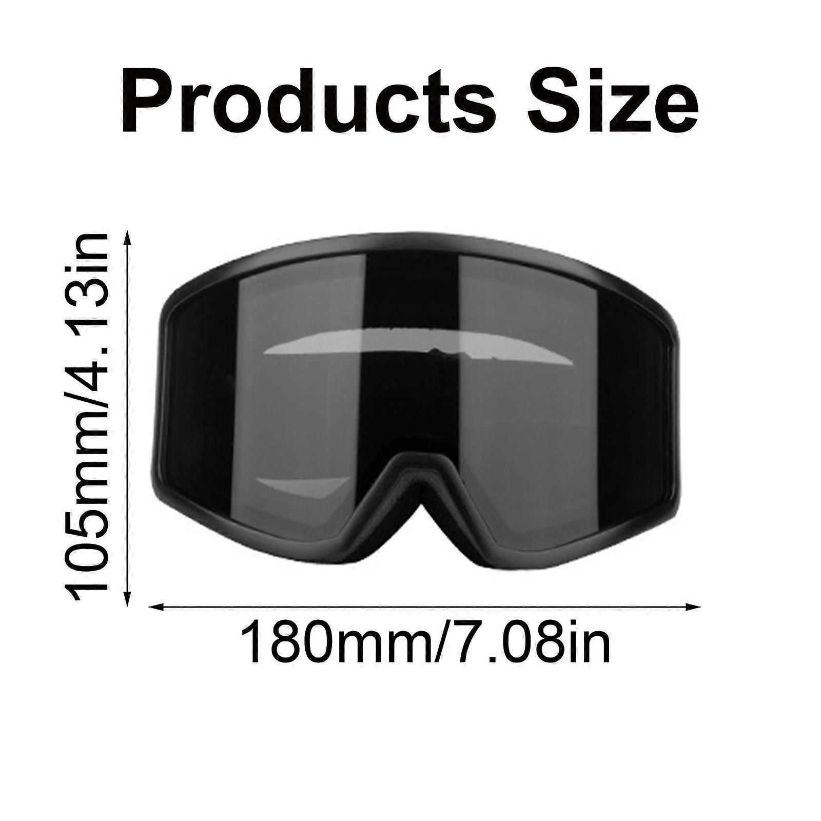Unisex Snow Goggles, Windproof Outdoor Ski Goggles for Cycling, Motorcycle and Snowboarding, Dark Grey