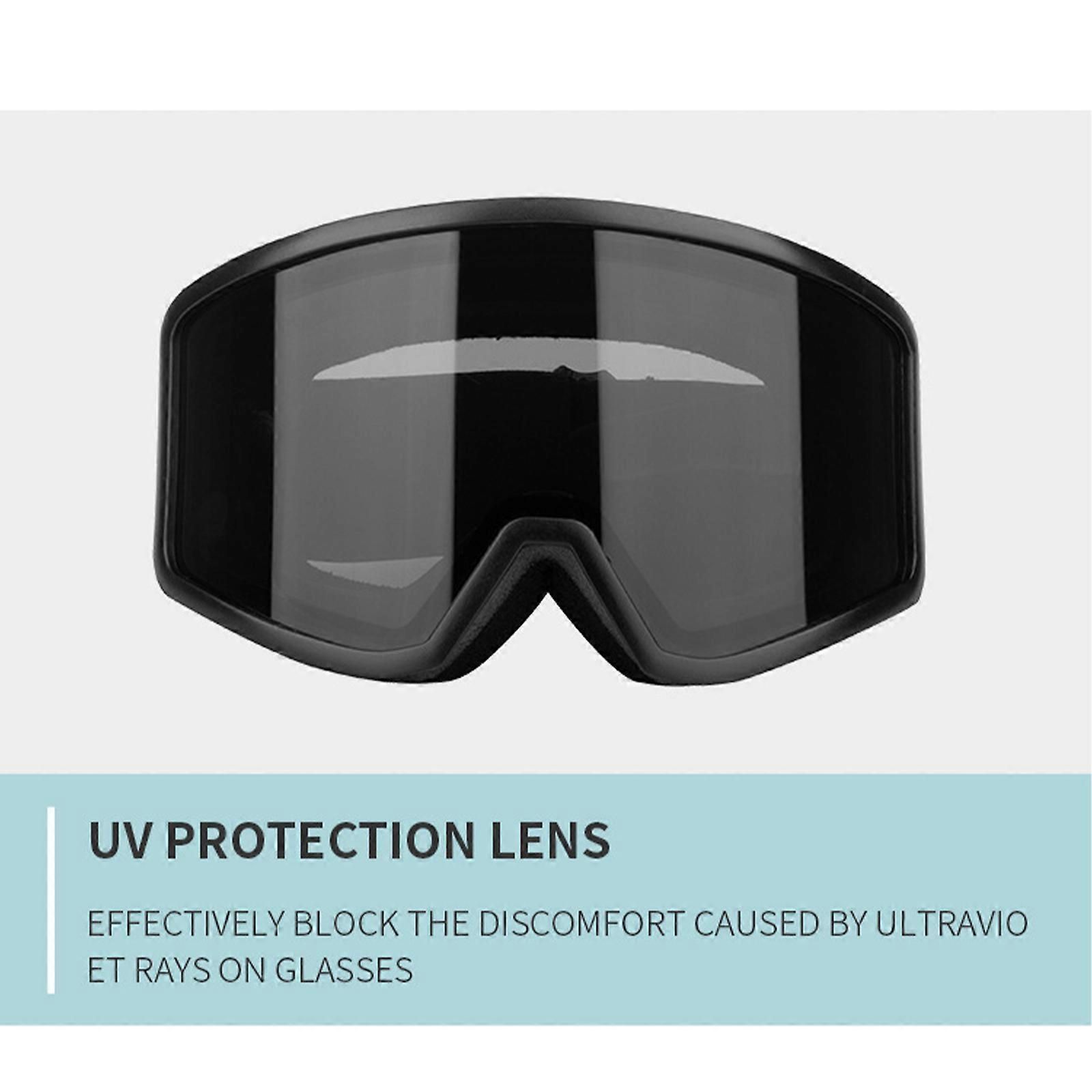 Unisex Snow Goggles, Windproof Outdoor Ski Goggles for Cycling, Motorcycle and Snowboarding, Dark Grey