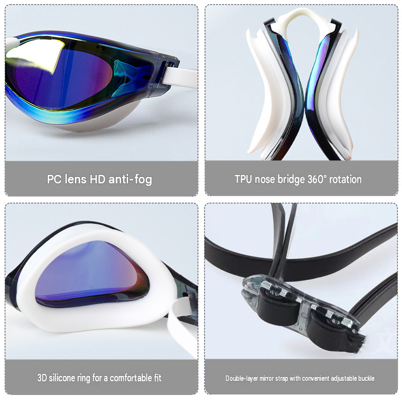Adult Swimming Goggles, Comfortable Leak-Proof Swim Goggles