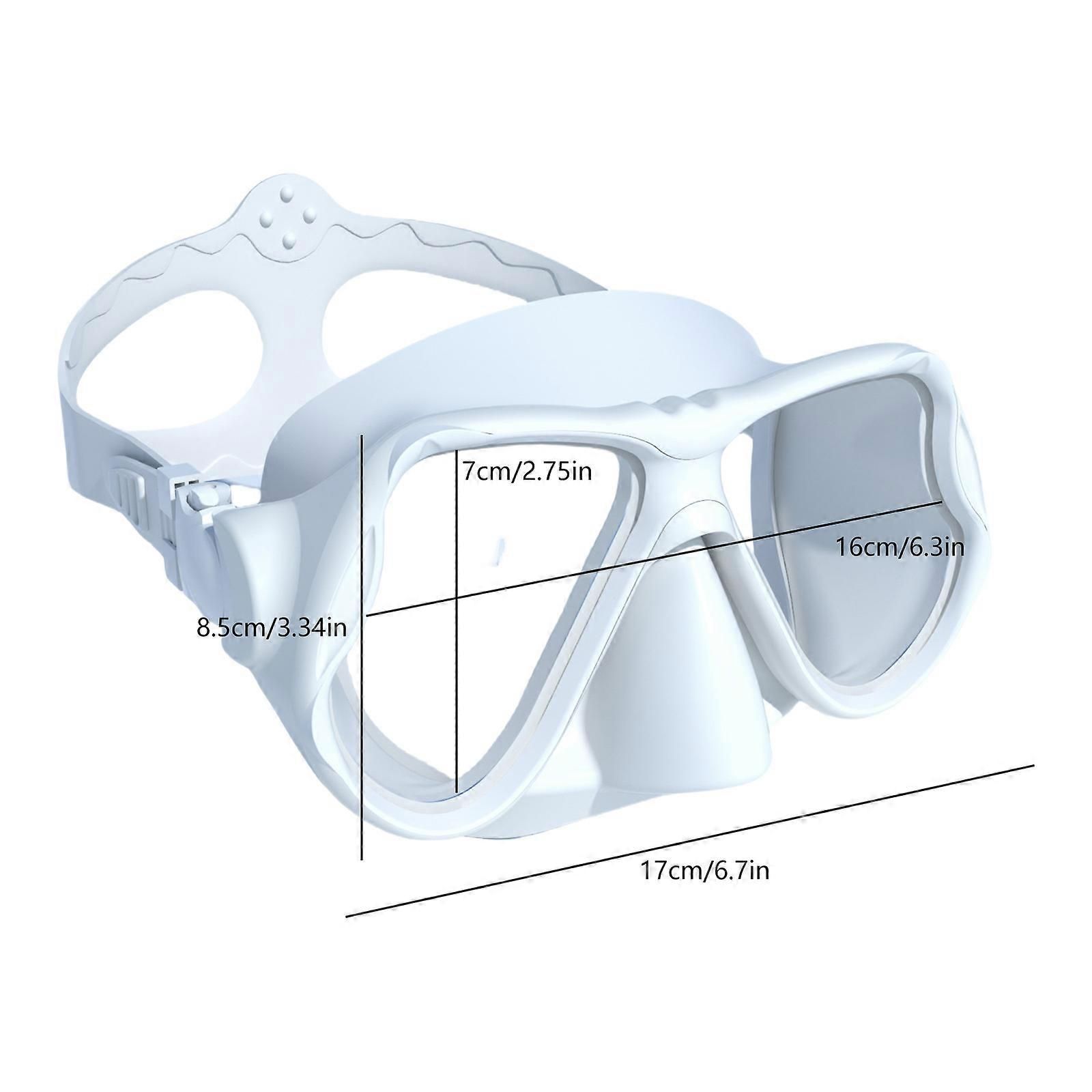 Swimming Goggles with Nose Cover, Wide View Adult Snorkelling Swim Goggles for Women Men Teens, Red
