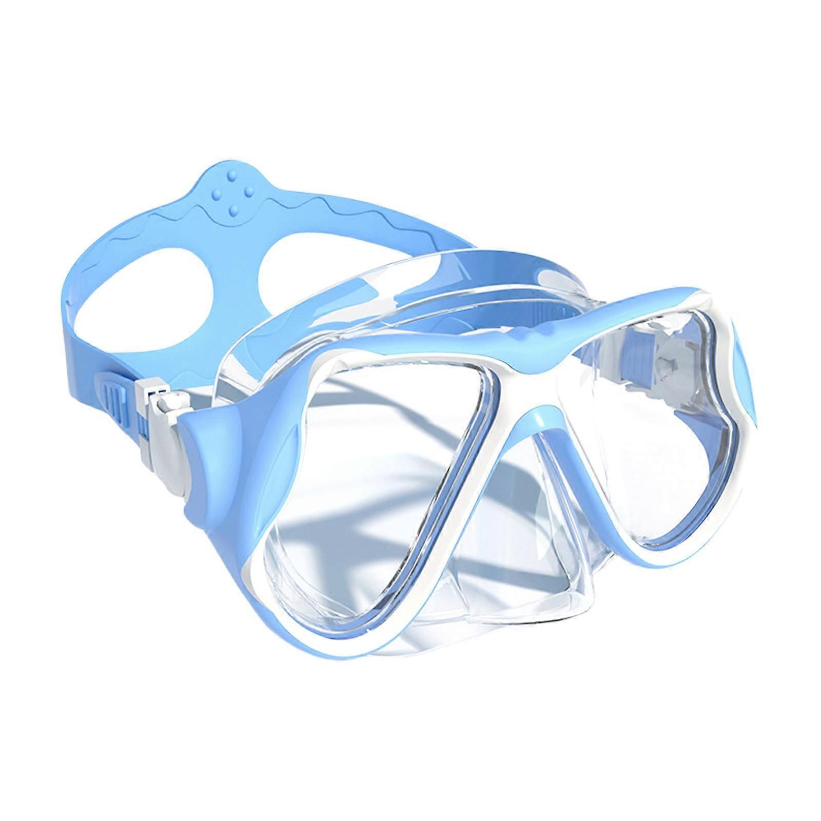 Swimming Goggles with Nose Cover, Wide View Adult Snorkelling Swim Goggles for Women Men Teens, Red