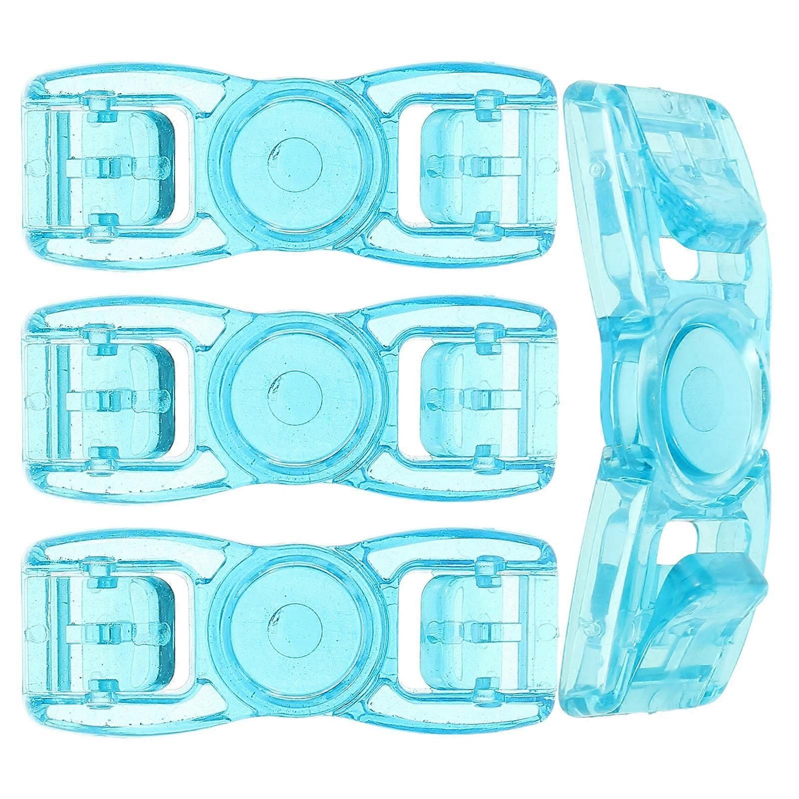 4 Pack Universal Swim Goggle Buckles, Head Strap Button Connectors, Sky-Blue