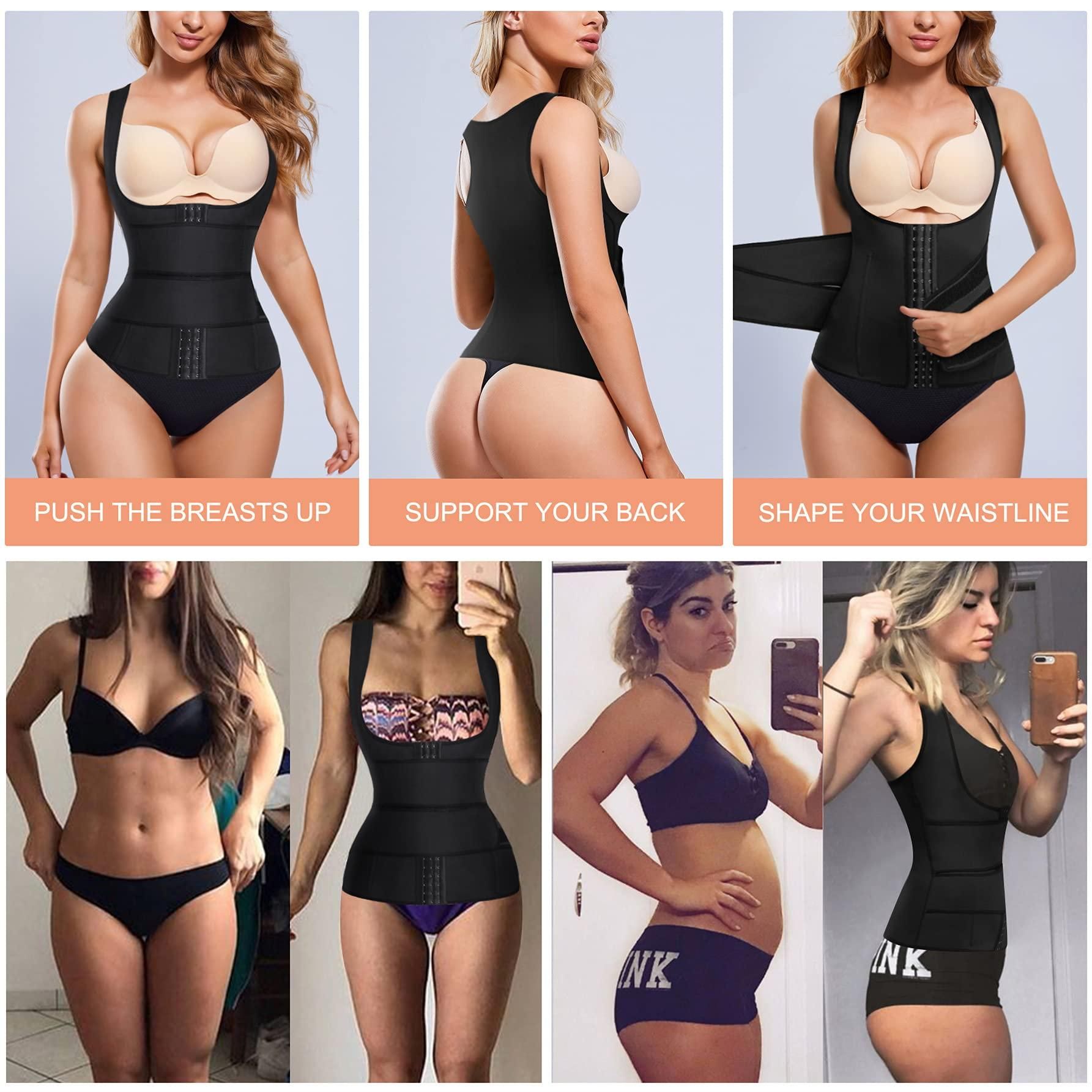 Waist Trainer Vest For Women Corset Trimmer Belt Slimming Body Shaper Tummy Control Cincher - 2XL