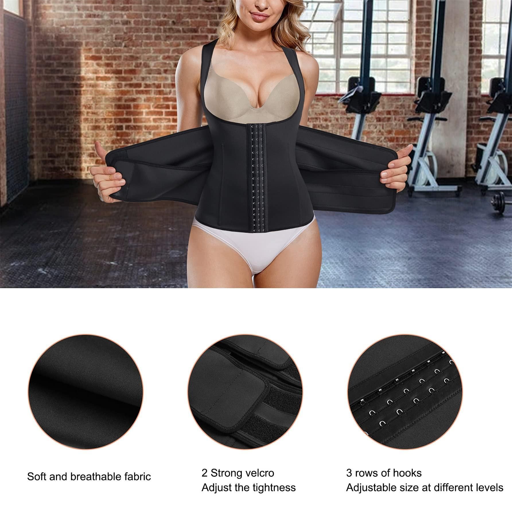Waist Trainer Vest For Women Corset Trimmer Belt Slimming Body Shaper Tummy Control Cincher - 2XL