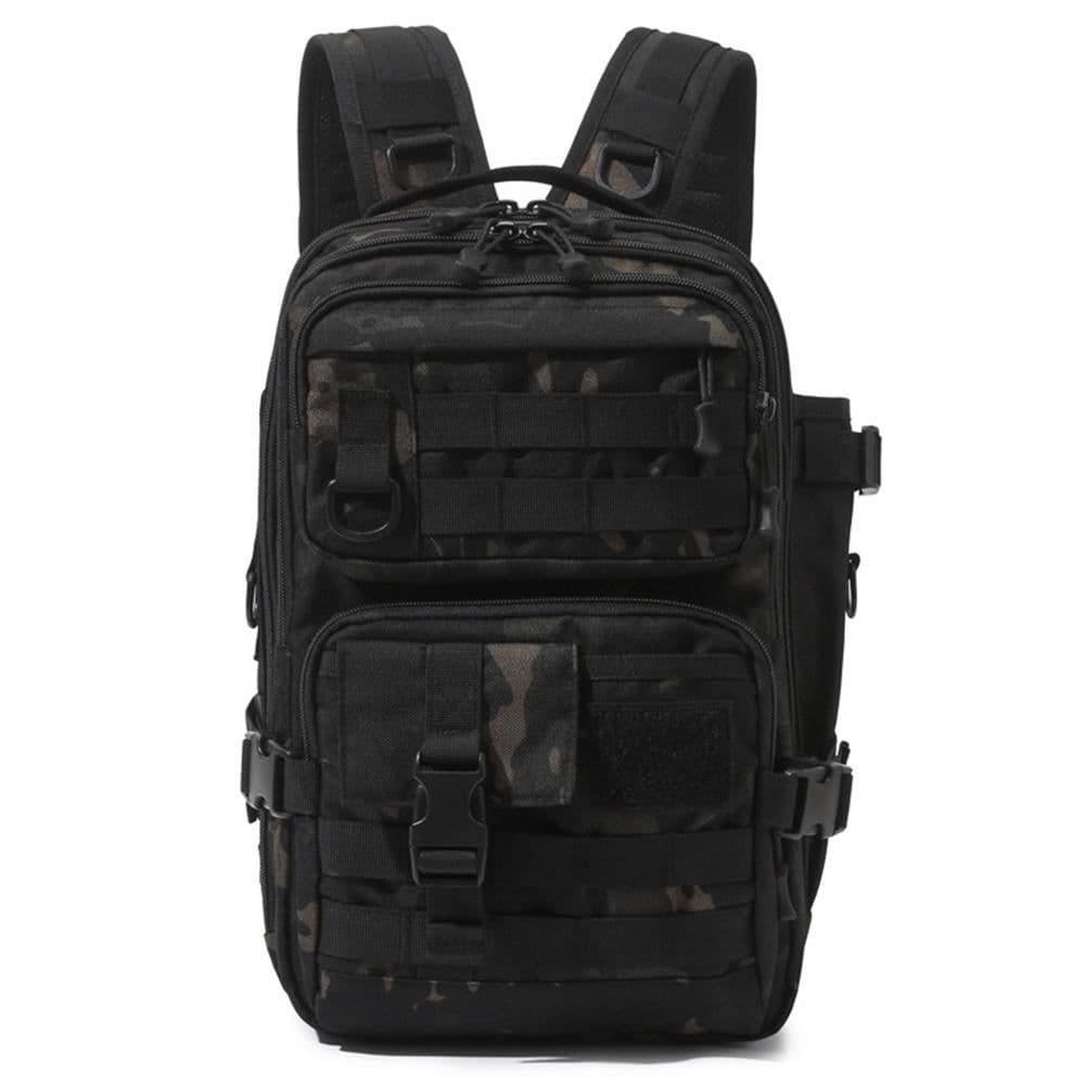 Tactical Backpack Durable Large Day Backpack for Men Black 24.5x19x39cm