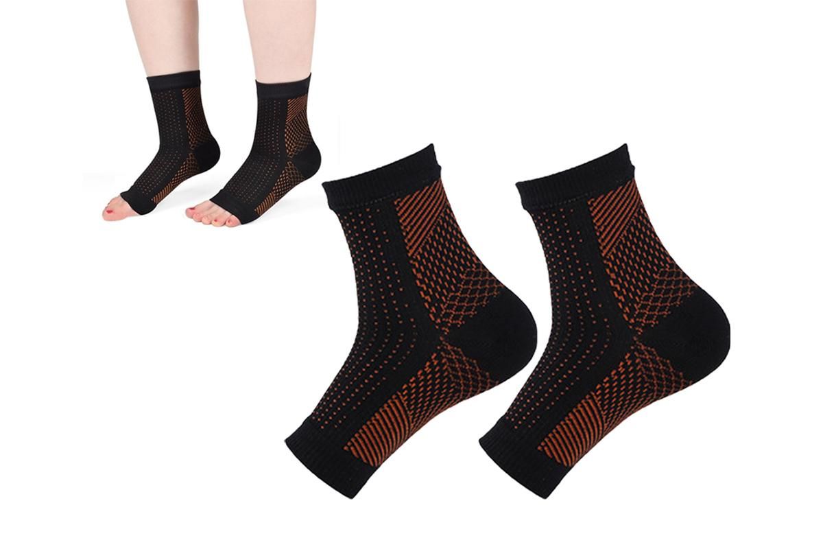 Compression Short Socks Ankle Support Socks -Orange / L