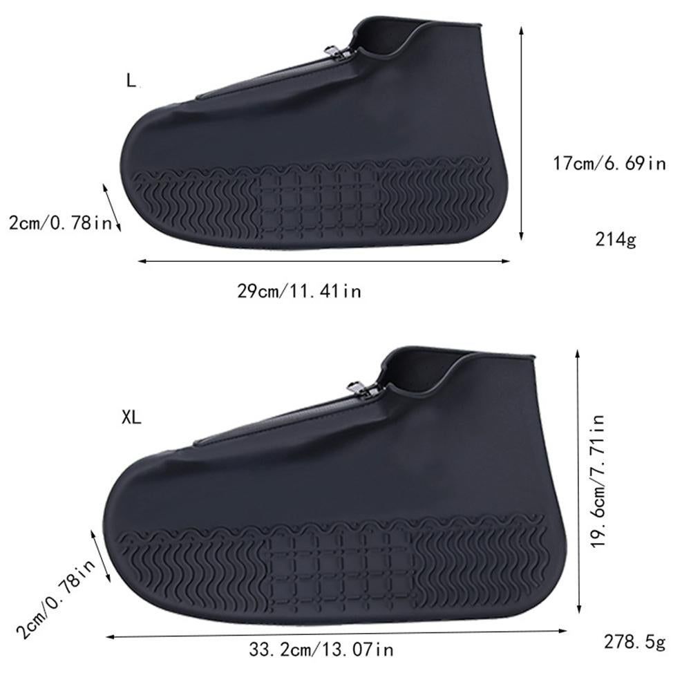 Waterproof Silicone Shoe Covers Reusable Overshoes - Red - XL