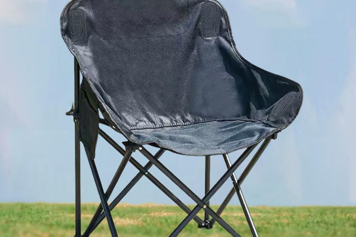 Compact Folding Chair Portable Camping Chair for Outdoor Activities - Black