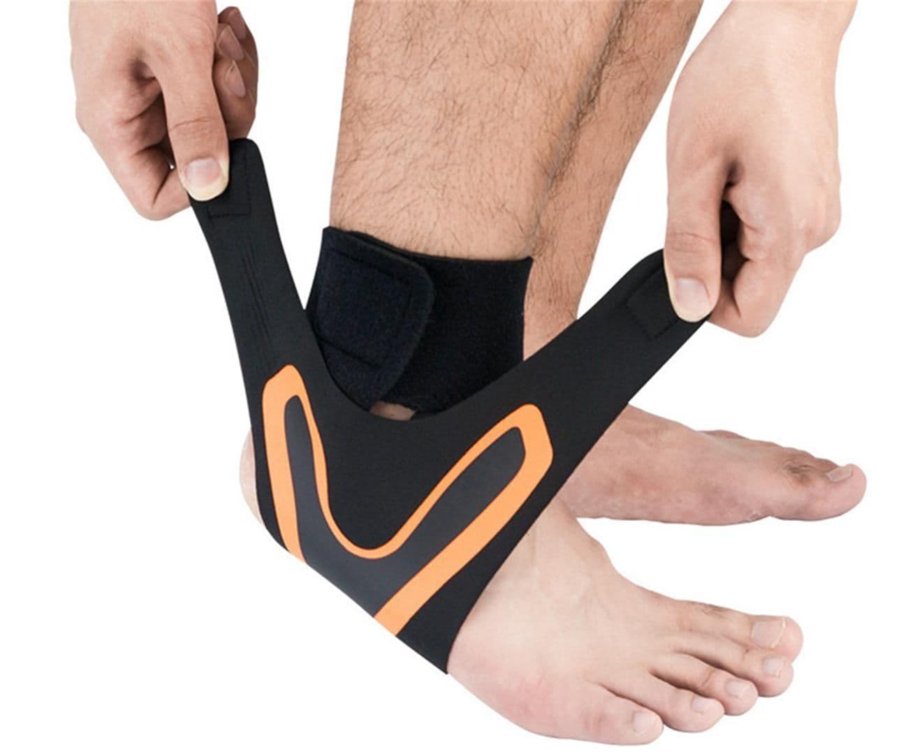 Ankle Support Compression Socks Anti-sprain Protection Outdoor Sports Climbing Equipment Orange M