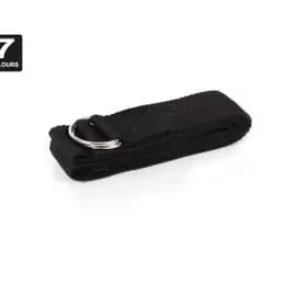 Yoga Stretch Strap D-Ring Belt Adjustable 180Cm Black