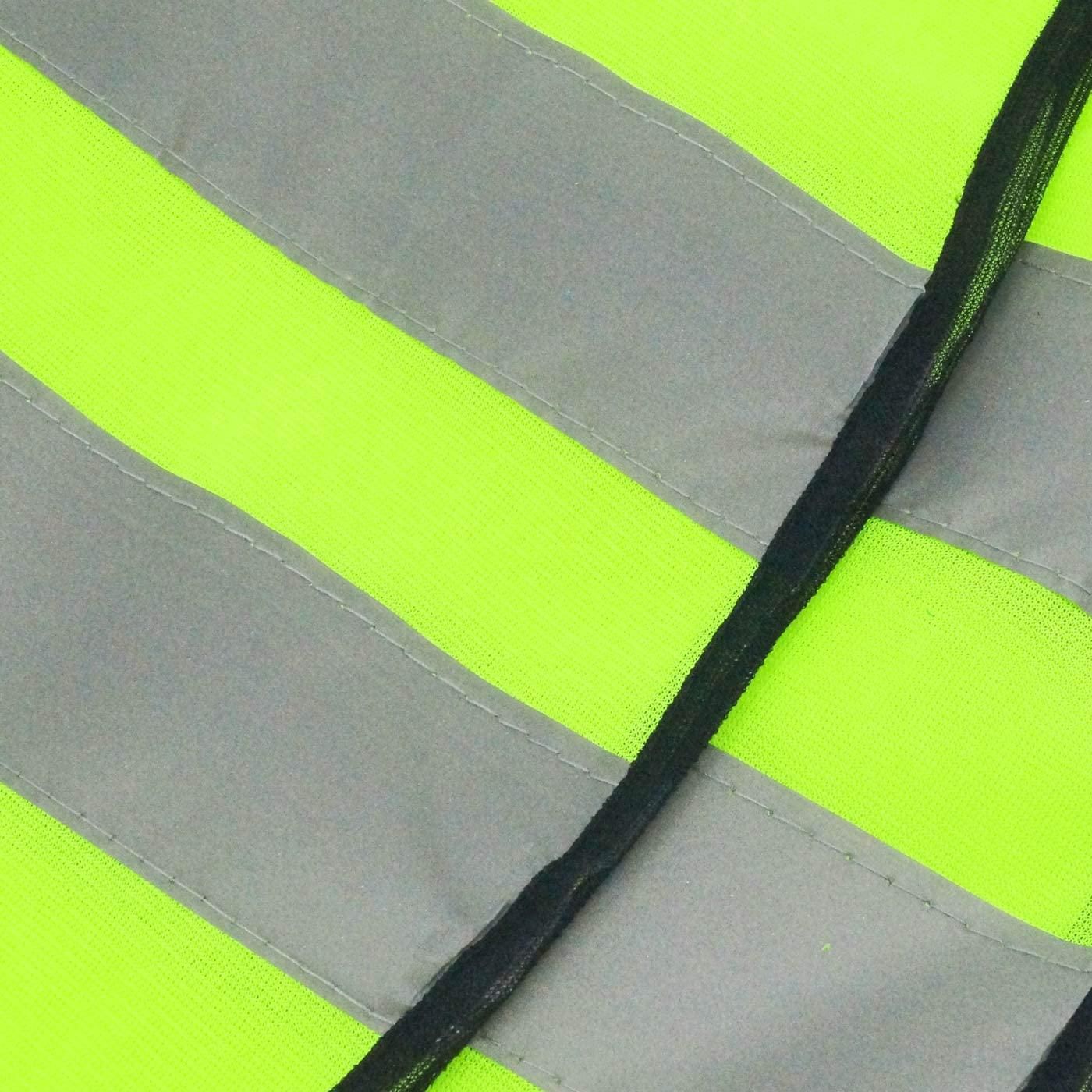 Kids Safety Vest Reflective High Visibility Vest Breathable Traffic Vest Costume Construction Vest Elastic Strap Safety Vest Neon Yellow Purpose for Running Cycling Jogging 5PCS - Yellow