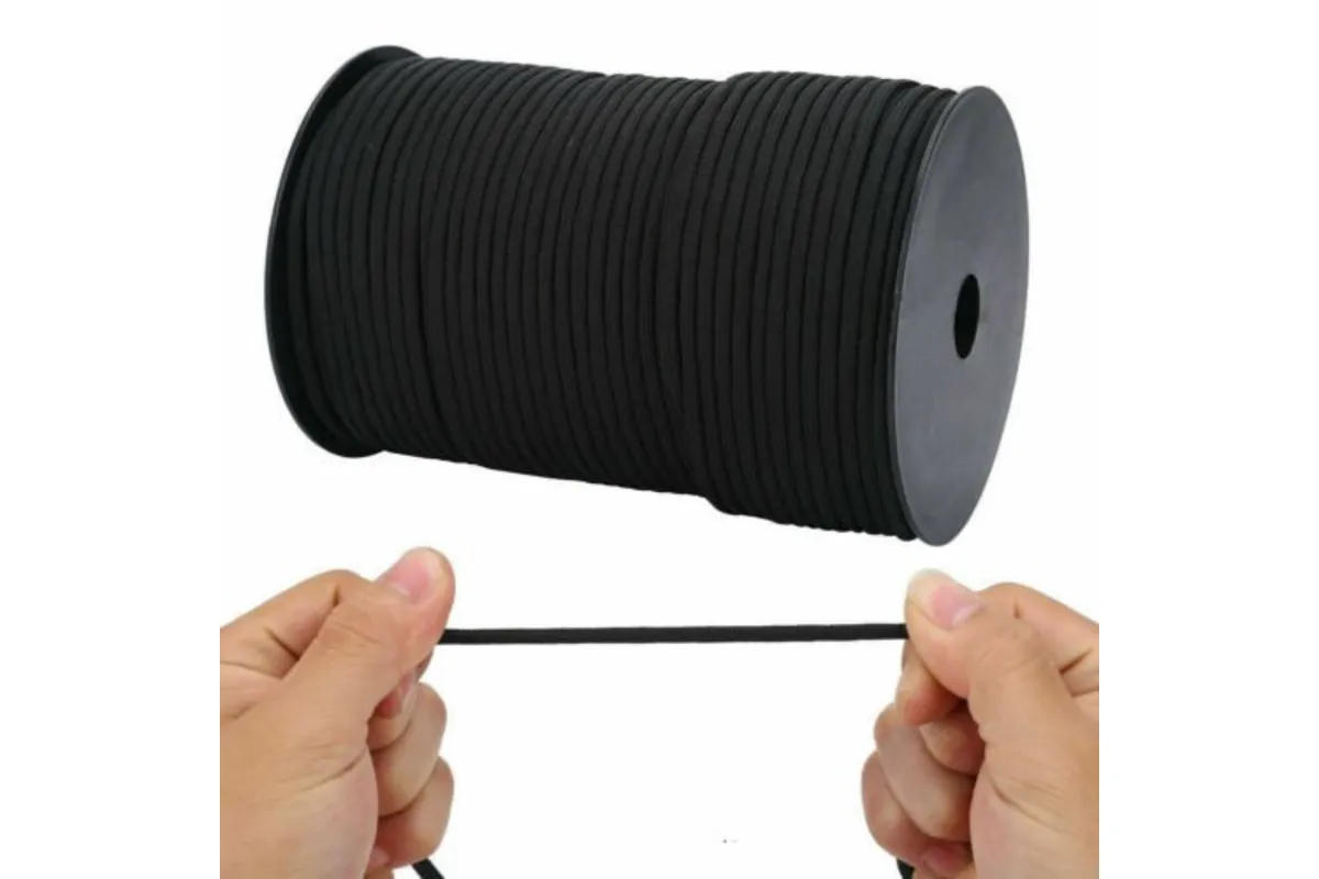 550 Paracord Parachute Cord Lanyard Mil Spec Type III 9 Strand Core Rope - 100m Black