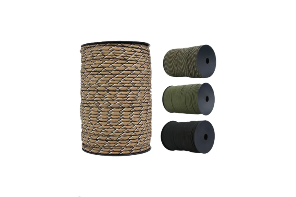 550 Paracord Parachute Cord Lanyard Mil Spec Type III 9 Strand Core Rope - 100m Army Green