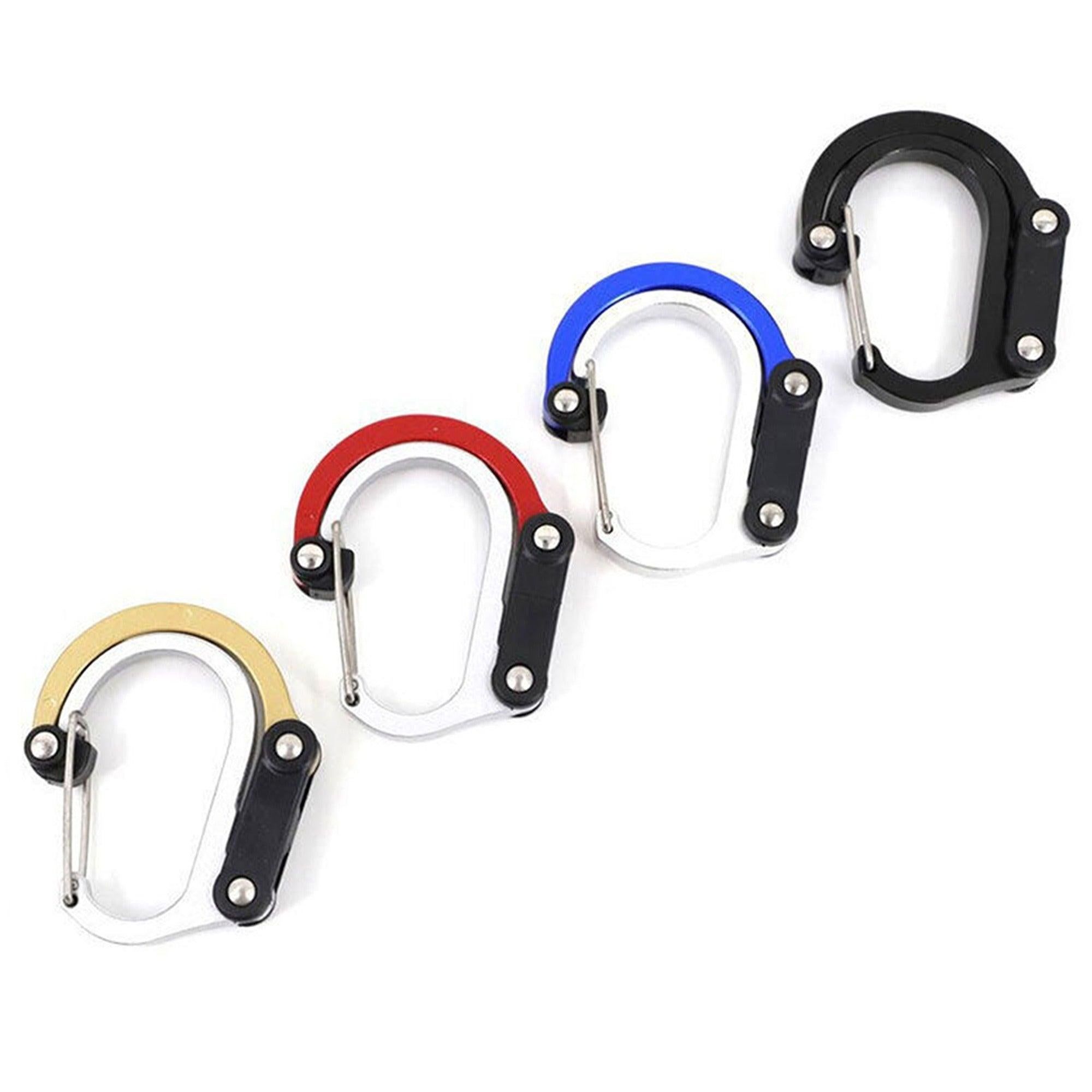 Travel Carabiner Clip Rotating Buckle Fastener for Luggage - Black