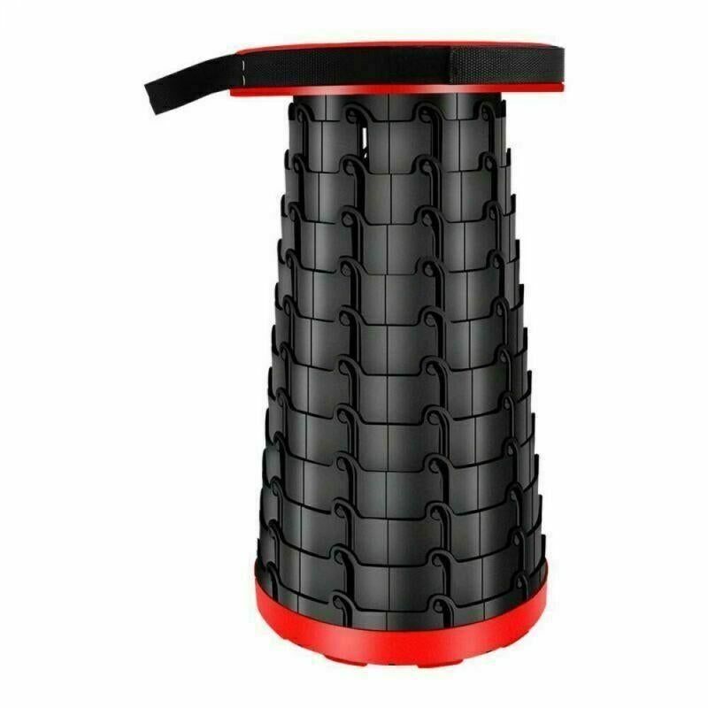 Camping Fishing Hunting Outdoor Chair Portable Folding Stool - Red