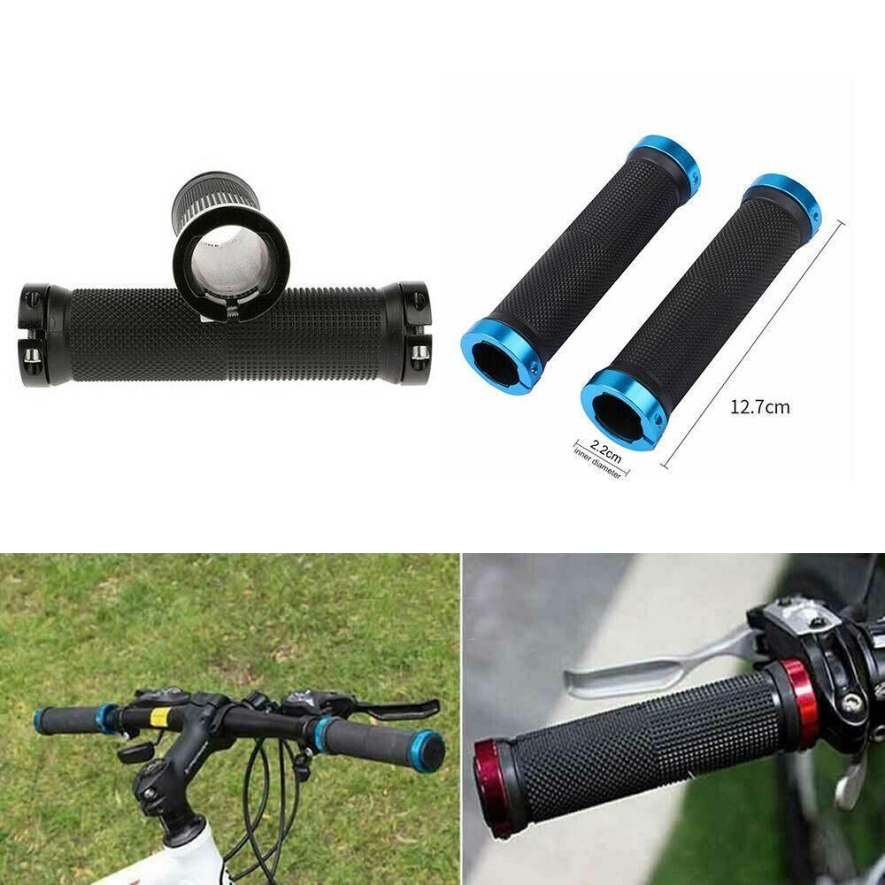 Non-slip Bike Bicycle Handlebar Grips Cycling 130mm - Blue