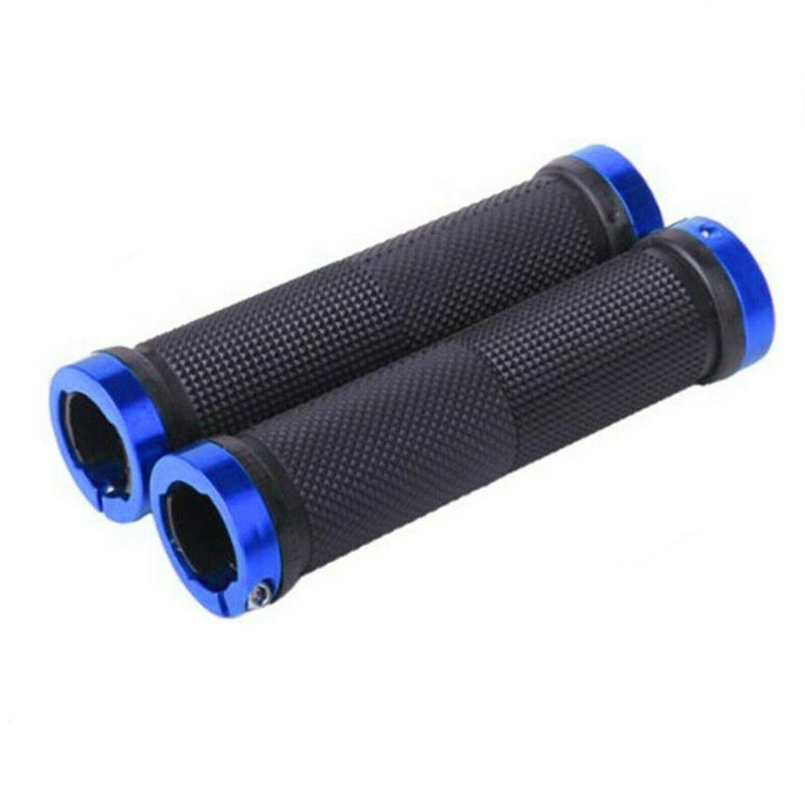 Non-slip Bike Bicycle Handlebar Grips Cycling 130mm - Blue