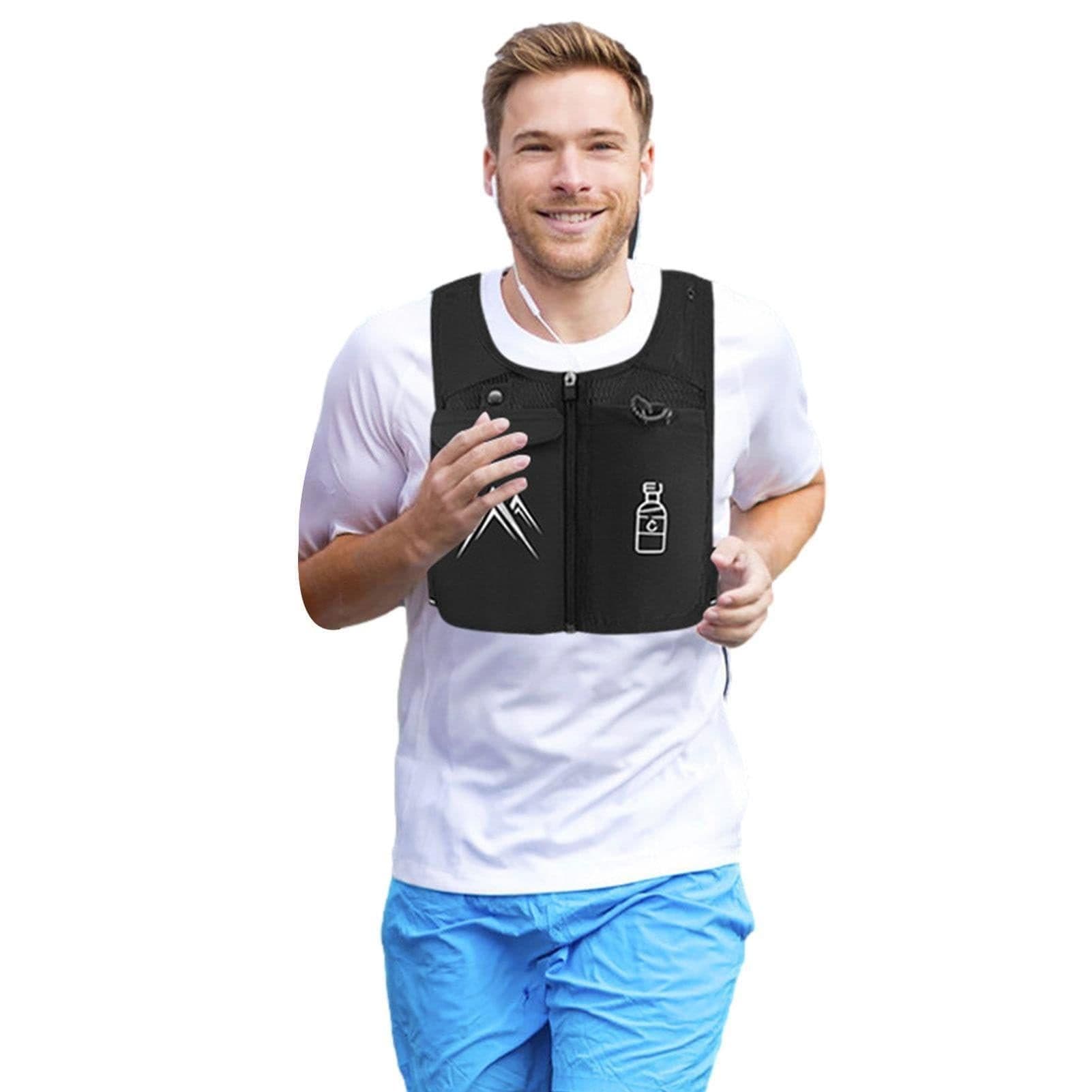Running Vest Men's Breathable Casual Vest with Pockets for Outdoor Sports