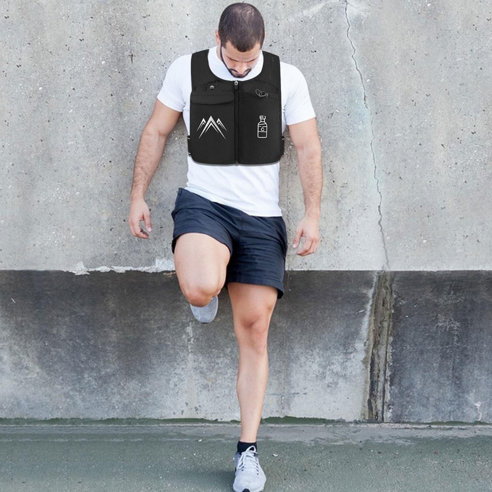 Running Vest Men's Breathable Casual Vest with Pockets for Outdoor Sports