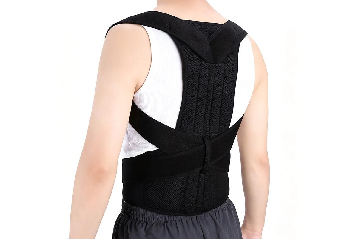 Adjustable Posture Corrector Full Back Shoulder Support Brace for Adults - L