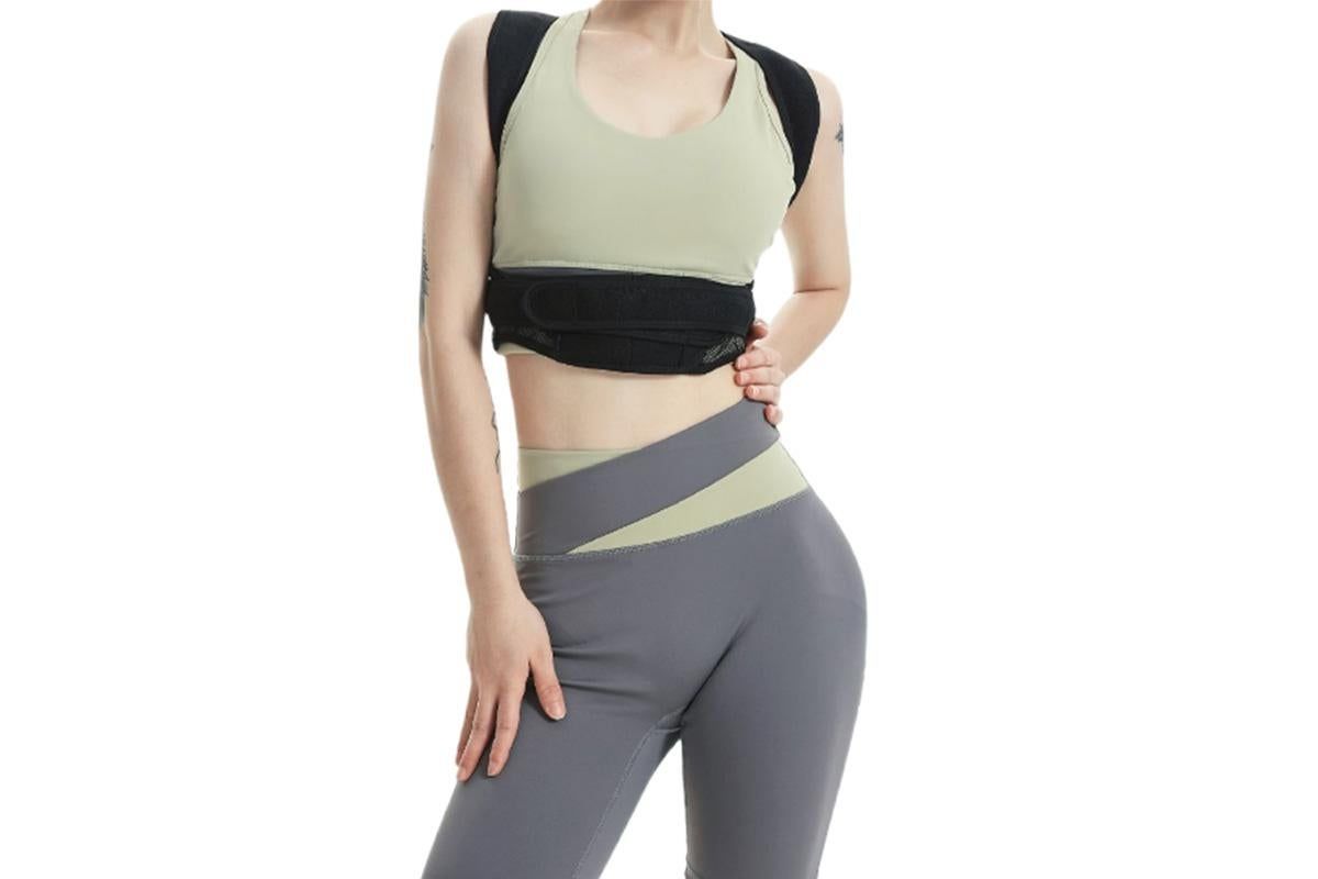 Hook and Loop Shoulder Support Brace Belt Back Posture Correctors -L