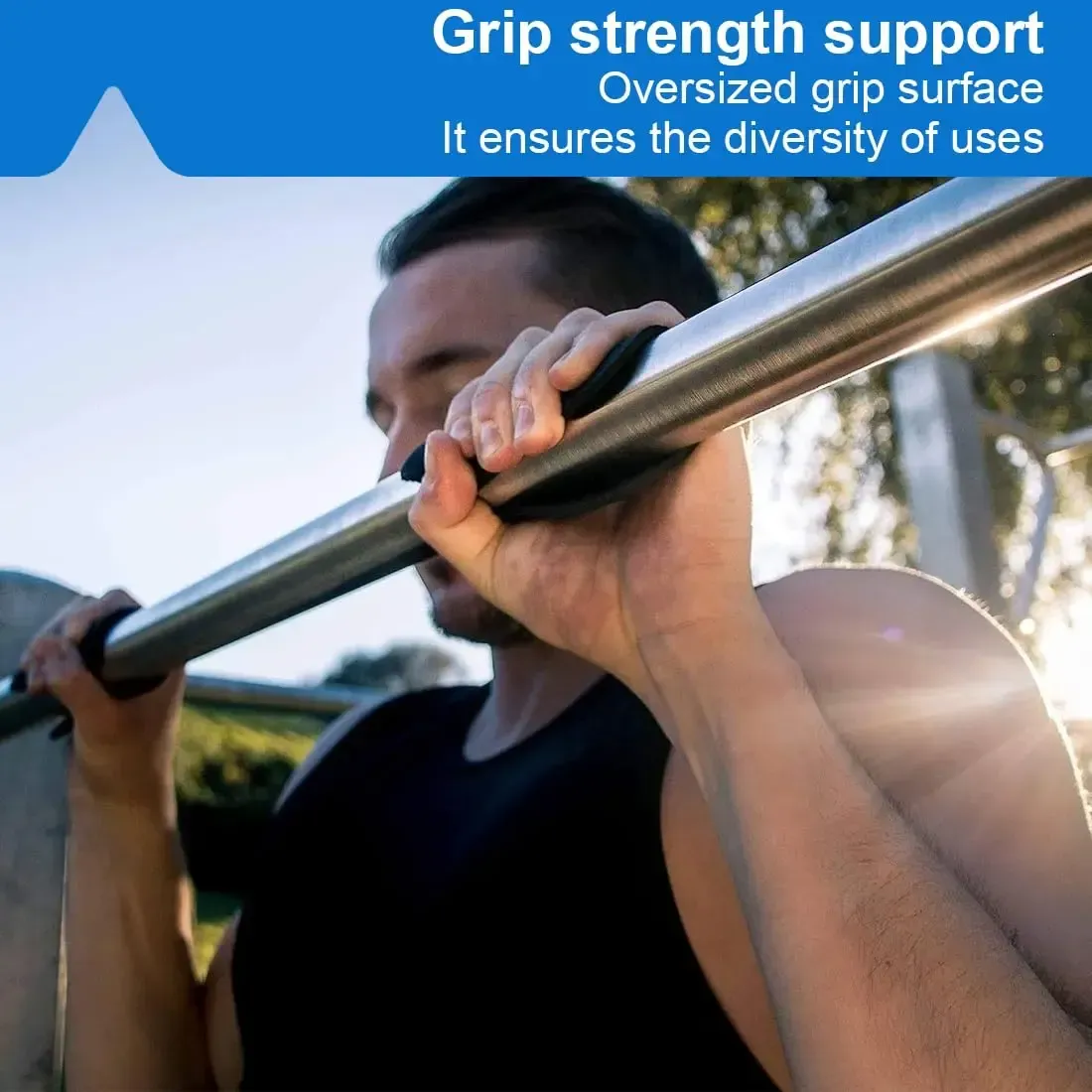 10Pcs Gym Workout Lifting Grips for Men & Women Pull up Weightlifting Hand Grips No Sweaty Hands - Black