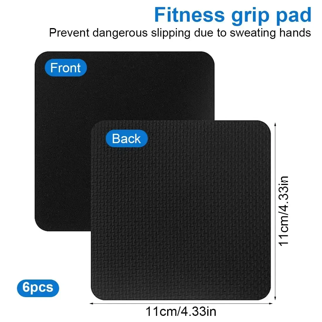 10Pcs Gym Workout Lifting Grips for Men & Women Pull up Weightlifting Hand Grips No Sweaty Hands - Black