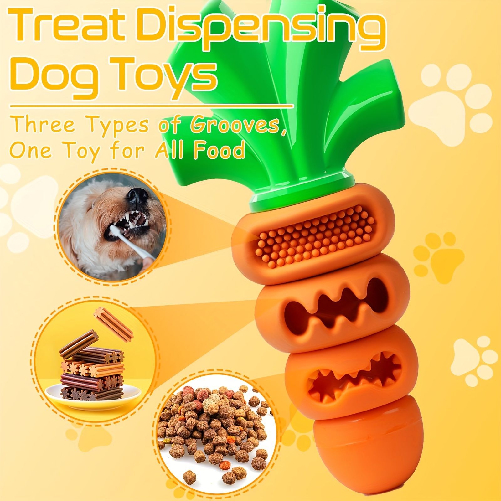 Interactive Carrot-Shaped Dog Chew Toy for Dental Health, Boredom Relief, and Treat Dispensing – Durable Nylon Material for Aggressive Chewers, Perfect for Fun Playtime with Your Pup (Coral Red)