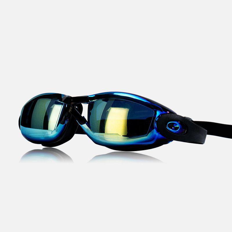 Waterproof and anti fog training high-definition racing goggles,black