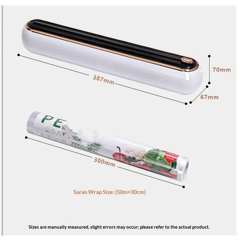 Wrap Dispenser with Slide Cutter - Magnetic & No-Drill Wall Mount, Cling Film Dispenser for Worktops & Cabinets, Space-Saving Kitchen Organizer - Fits 30cm Rolls, Black