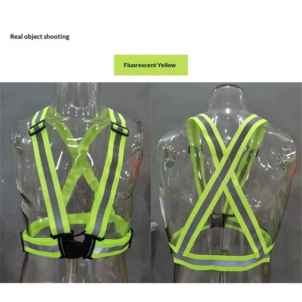 Reflective Vest | Lightweight, Adjustable & Elastic | Safety & High Visibility for Running, Jogging, Walking,Cycling | Fits Outdoor Clothing (1 Pack, Neon Yellow)