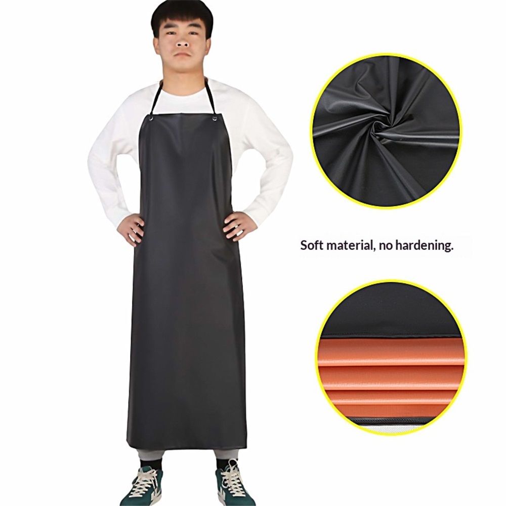 Waterproof Apron with Long Sleeves and sleeve protectors, Safety Apron Work Uniform for Men & Women, Chemical Resistance Anti-Tear Apron