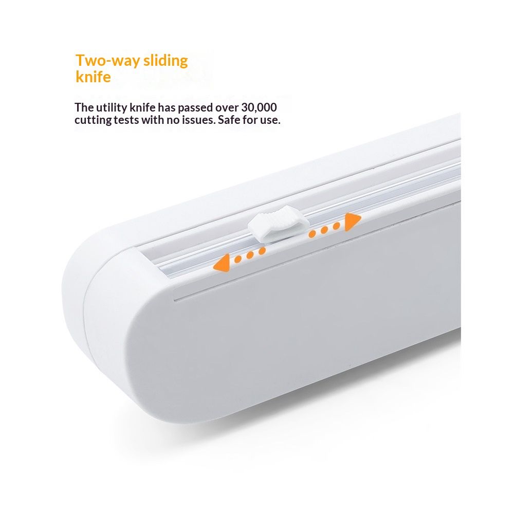 Plastic Wrap Dispenser With Cutter, Reusable Cling Film Dispenser, Cling Wrap Dispenser With Slide Cutter, Also For Aluminum Foil, Tin Foil, Baking Paper