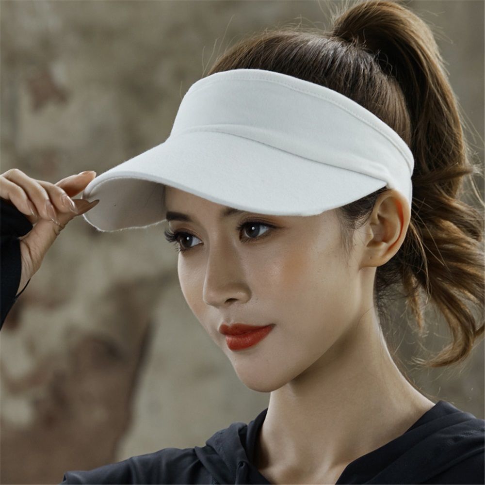 Wide Brim Sun Visor Hat Women Large UV Protective Golf Beach Cap,Sun Visor Hats， Fashion design（white）