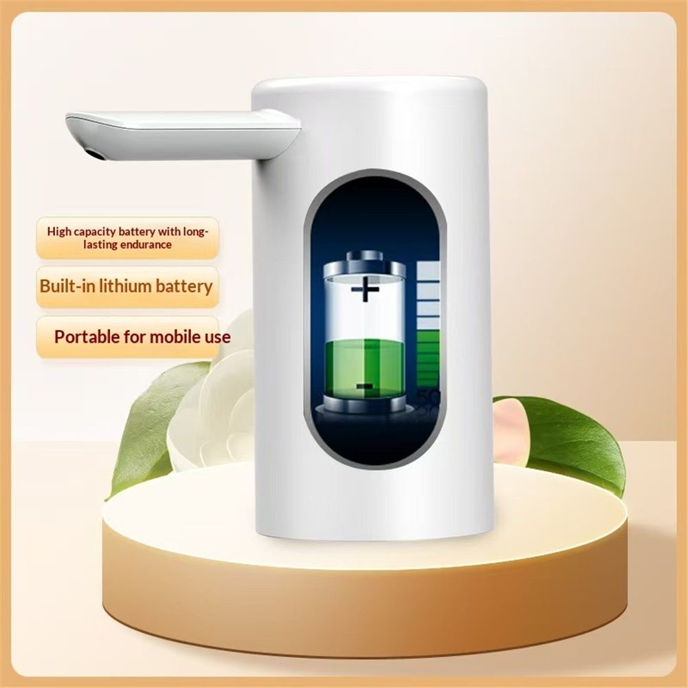 Electric Drinking Portable Water Dispenser, Universal USB Charging Water Bottle Pump for 2-4 Gallon (White)
