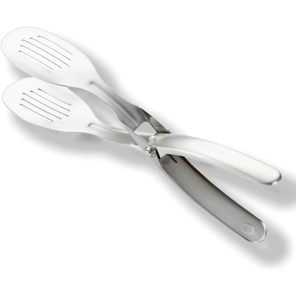Kitchen Stainless Steel Tongs, Heat-Resistant Stainless Steel Cooking Tongs, Perfect for Food, Steak,Bread,Pizza,Salads and BBQ,Stable Clamping and Flipping Performance.