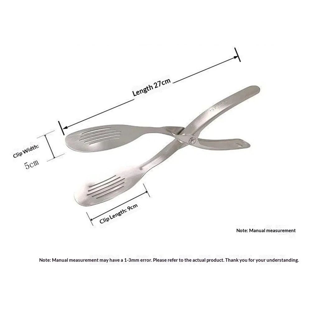 Kitchen Stainless Steel Tongs, Heat-Resistant Stainless Steel Cooking Tongs, Perfect for Food, Steak,Bread,Pizza,Salads and BBQ,Stable Clamping and Flipping Performance.