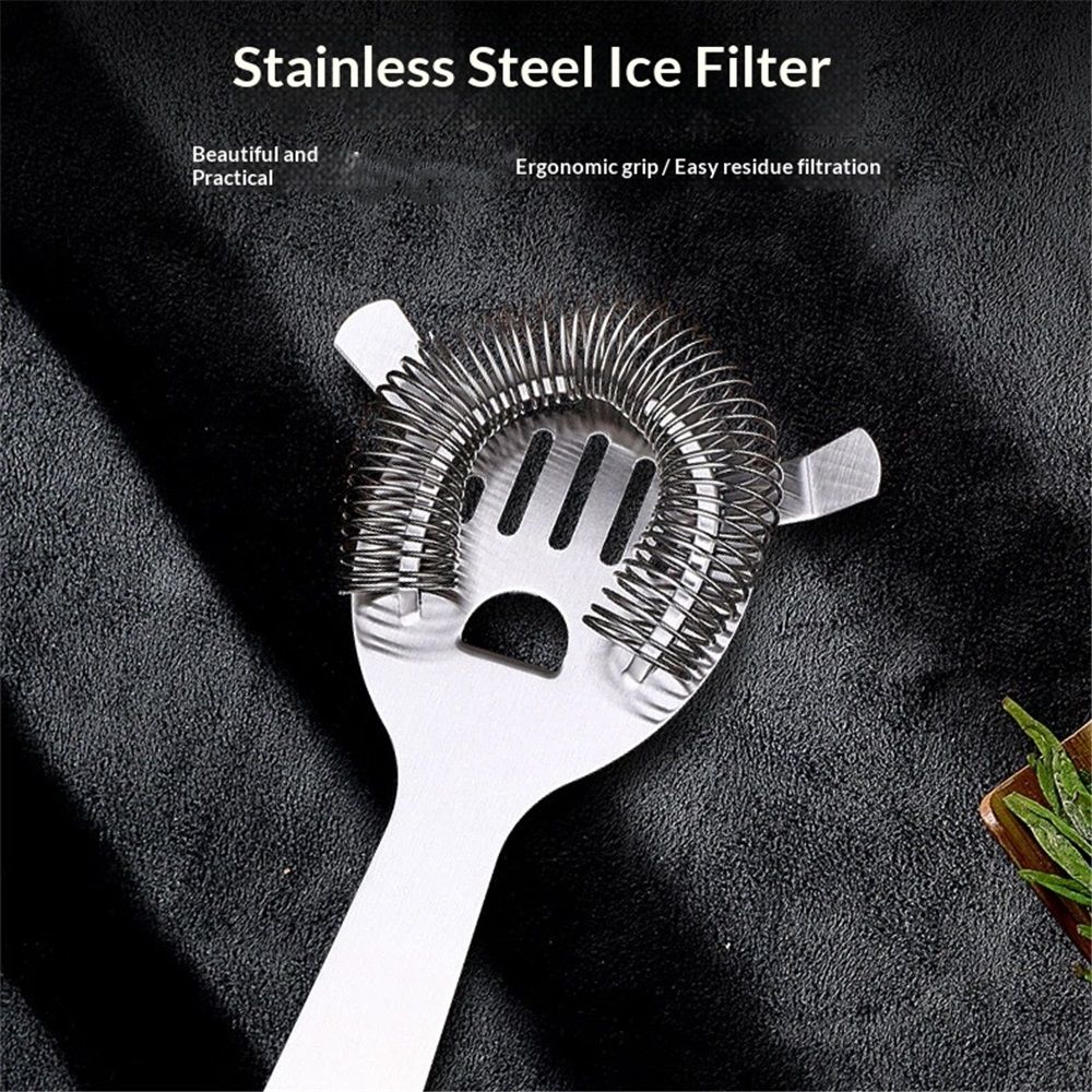2 pack Cocktail Strainer for Drinks, Bar Strainers for Bartending, Martini Strainer for Boston Shaker Mixing Glass, Bartender Hawthorne Strainer w/Removable Spring– Stainless Steel, Silver