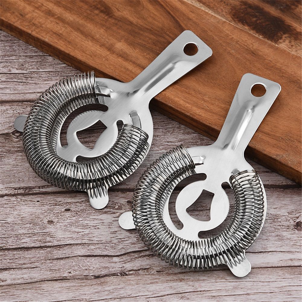 Cocktail Strainer 2 Pack, Bulk Bar Strainers for Bartending, Martini Strainer for Boston Shaker Mixing Glass, Bartender Hawthorne Strainer w/Removable Spring – Bar Supplier for Restaurant